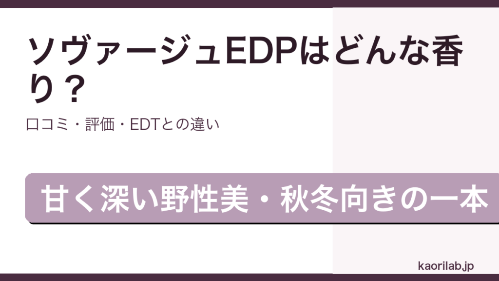 ディオール ソヴァージュ EDPの香り・口コミ・評価を解説するアイキャッチ画像