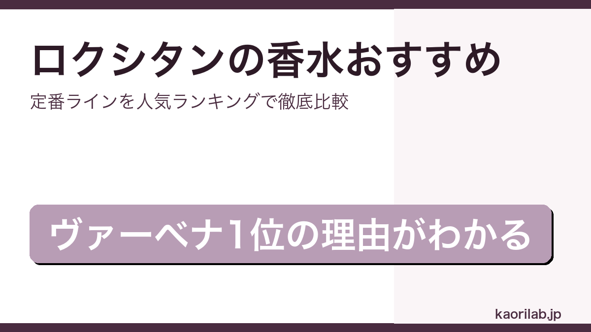 ロクシタンの香水おすすめ・人気ランキングを解説するアイキャッチ画像