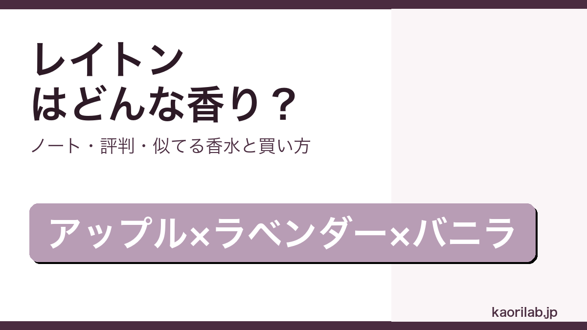 パルファン ドゥ マルリー レイトンの香り・評判・買い方を解説するアイキャッチ画像