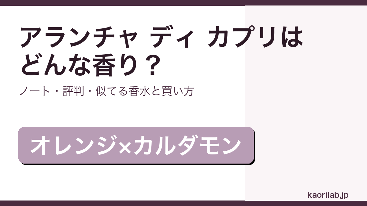 アクア ディ パルマ アランチャ ディ カプリの香り・評判・買い方を解説するアイキャッチ画像
